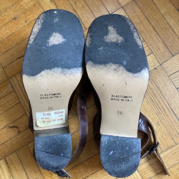 Vtg Aldo Brown Heeled Sandals in Size 36 - Picture 6 of 6